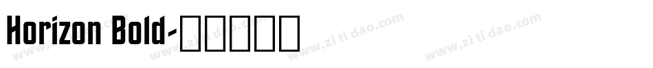 Horizon Bold字体转换
